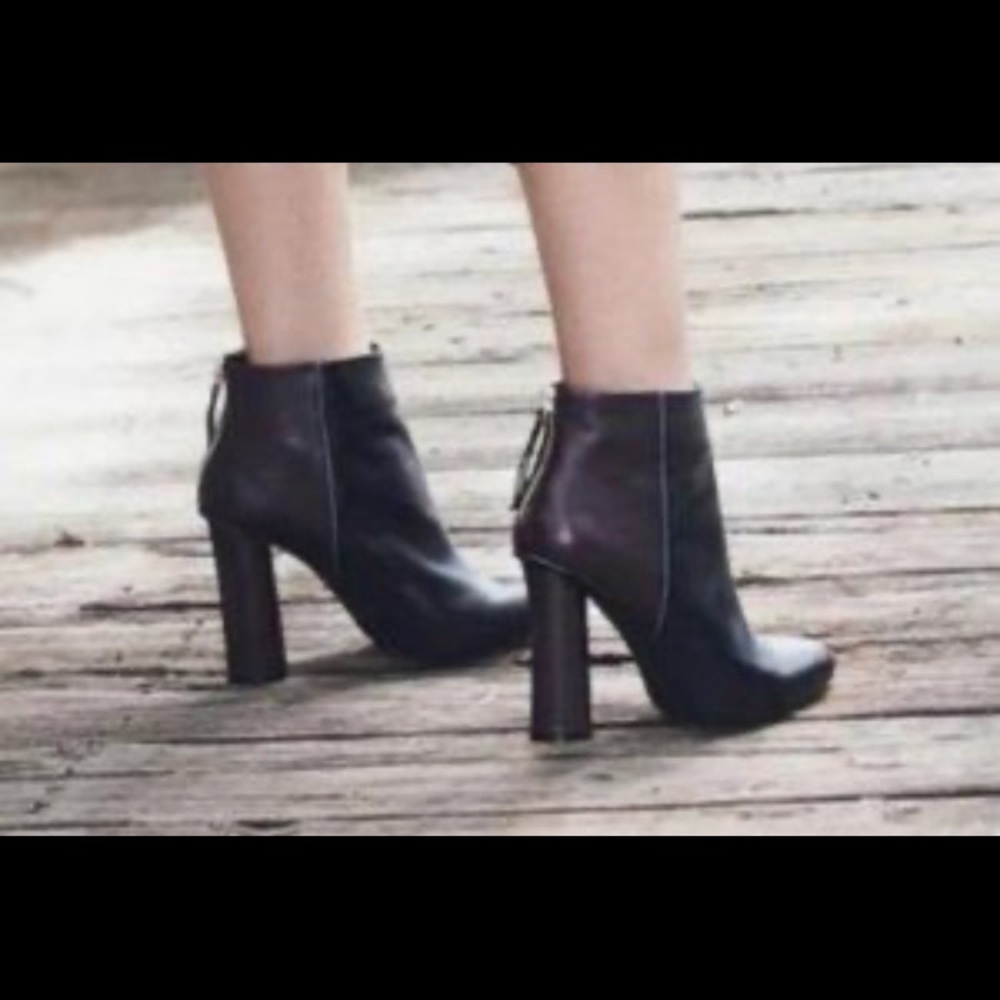 point toe bootie heels